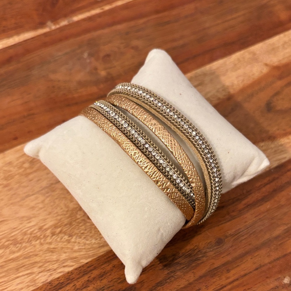 Gold and Silver Wrap Bracelet